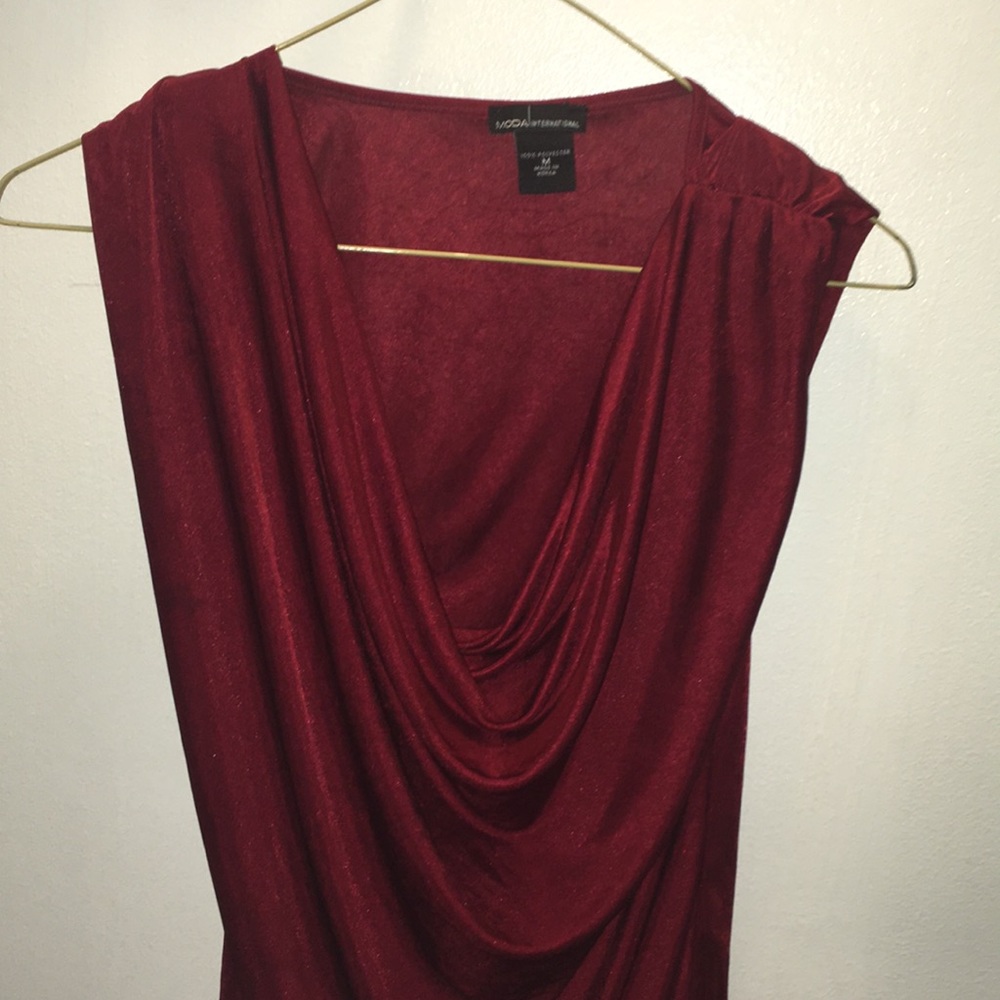 Rose red dress shirt
